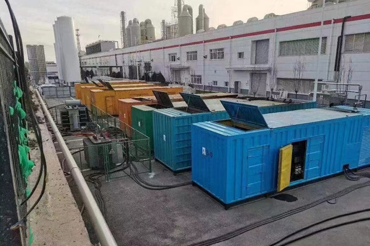 乌兰浩特发电机租赁施工现场